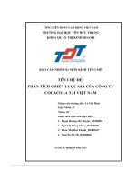 phân tích chiến lược giá của công ty cocacola tại việt nam