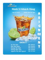 tiểu luận mô tả thị trường ngành hàng lựa chọn vàhành vi sử dụng sản phẩm nói chung