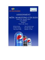 tiểu luận asm marketing căn bản pepsico