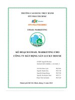 kế hoạch email marketing cho công ty bất động sản lucky house
