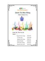 tiểu luận quản trị bán hàng fruit milk tea