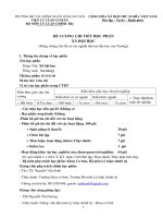 ĐỀ CƯƠNG CHI TIẾT HỌC PHẦN XÃ HỘI HỌC