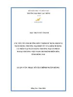 các yếu tố ảnh hưởng đến ý định sử dụng dịch vụ ngân hàng thương mại điện tử của khách hàng cá nhân tại ngân hàng thương mại cổ phần ngoại thương việt nam chi nhánh biên hòa tỉnh đồng nai