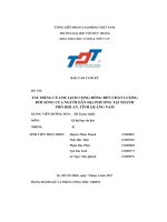 tác động của du lịch cộng đồng đến chất lượng đời sống của người dân địa phương tại thành phố hội an tỉnh quảng nam