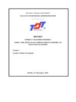 report topic the effects of coronavirus pandemic to vietnams economy