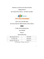 tiểu luận báo cáo cuối môn họckỹ năng thuyết trình trước công chúng vấn nạn miệt thị ngoại hình