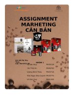 tiểu luận thực trạng hoạt động marketing của sản phẩm cà phê g7 của công ty cổ phần trung nguyên cà phê