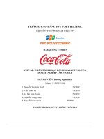 tiểu luận chủ đề phân tích hoạt động marketing củadoanh nghiệp coca cola