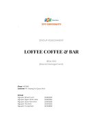 loffee coffee bar brand management