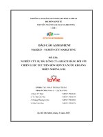 tiểu luận nghiên cứu sự hài lòng của khách hàng đối vớichiến lược xúc tiến hỗn hợp của nước khoángthiên nhiên lavie