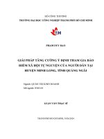 giải pháp tăng cường ý định tham gia bảo hiểm xã hội tự nguyện của người dân tại huyện minh long tỉnh quảng ngãi
