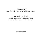 Thực trạng kế toán bán hàng và xác Định kết quả kinh doanh tại công ty tnhh thuận hoàng – nhà máy gạch tuynel việt tiến