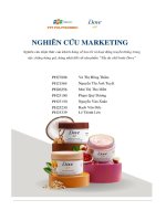 nghiên cứu marketing nhận thức cảu khách hàng về bao bì và hoạt động truyền thông trong việc chống hàng giả hàng nhái vơi sản phẩm tẩy da chết dove