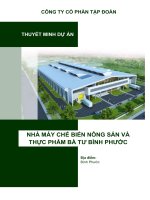 dự án chế biến thực phẩm hạt điều