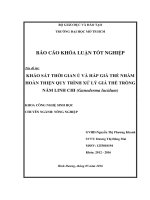 khảo sát thời gian ủ và hấp giá thể nhằm hoàn thiện quy trình xử lí giá thể trồng nấm linh chi ganoderma lucidum