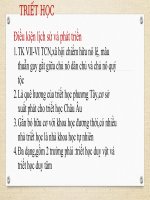 Tiểu luận - đề tài - Triết Học Duy Vật