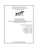 báo cáo cuối kỳ hoạt động ngành kinh tế du lịch xanh ở huyện trùng khánh thuộc tỉnh cao bằng