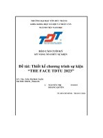 báo cáo cuối kỳ kỹ năng tổ chức sự kiện đề tài thiết kế chương trình sự kiện the face tdtu 2023
