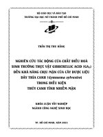 Nghiên Cứu Tác Động Của Chất Điều Hoà Sinh Trưởng Thực Vật Gibberellic Acid (Ga3) Đến Khả Năng Chịu Mặn Của Cây Dược Liệu Dây Thìa Canh (Gymnema Sylvestre) Trong Điều Kiện Thủy Canh Tĩnh Nhiễm Mặn.pdf