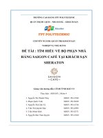 tiểu luận đề tài tìm hiểu về bộ phận nhàhàng saigon café tại khách sạnsheraton