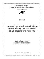 phân tích tổng hợp và khảo sát một số đột biến nổi trội trên gene angptl3 đối với bệnh cao lipid trong máu