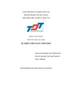 báo cáo cuối kỳ môn tổ chức sự kiện sự kiện the face tdtu2023