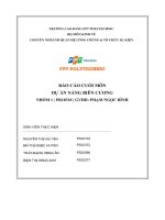 tiểu luận báo cáo cuối môn dự án nắng biên cương