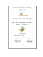 tiểu luận môn học nhập môn logisticsphân tích hoạt động logistics công ty transimex