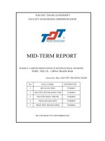 mid term report subject career orientation in international business topic the us china trade war