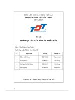 đề tài thẩm quyền của tòa án nhân dân