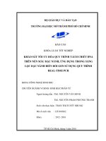 khảo sát tối ưu hóa quy trình tách chiết dna trên nền mẫu đậu nành ứng dụng trong sàng lọc đậu nành biến đổi gen sử dụng quy trình real time pcr 2