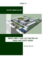 Dự Án “bệnh viện y học cổ truyền và phục hồi chức năng” www.duanviet.com.vn /0918755356