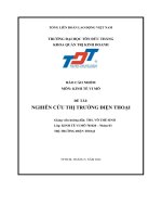 báo cáo nhóm kinh tế vi mô nghiên cứu thị trường điện thoại