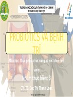 probiotic và bệnh trĩ