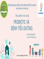 probiotic và bệnh tiểu đường