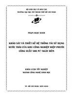 khảo sát và thiết kế hệ thống tái sử dụng nước thải của khu công nghiệp hiệp phước công suất 500 m3 ngày đêm