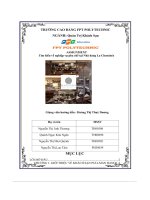 tiểu luận assignment tìm hiểu về nghiệp vụ pha chế tại nhà hàng la cheminée