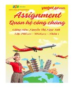 tiểu luận quan hệ công chúng công ty cổ phần hàng không vietjet