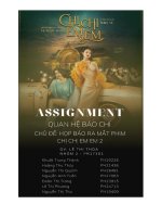 tiểu luận asm quan hệ báo chí nhóm 2 chủ đề họp báo ra mắt phim chị chị em em 2