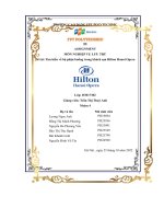 tiểu luận đề tài tìm hiểu về bộ phận buồng trong khách sạn hilton hanoi opera