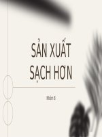 áp dụng sản xuất sạch hơn cho ngành chế biến gỗ