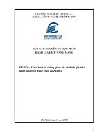 BÁO CÁO CHUYÊN ĐỀ HỌC PHẦN ĐÁNH GIÁ HIỆU NĂNG MẠNG ĐỀ TÀI Triển khai hệ thống giám sát và đánh giá hiệu năng mạng sử dụng công cụ Zabbix