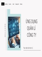 ứng dụng quản lí công ty phân tích thiết kế và triển khai một hệ thống để hỗ trợ quản lý và tổ chức hoạt động của công ty