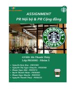 tiểu luận tổng quan về doanh nghiệp tên doanh nghiệp starbucks
