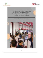 tiểu luận mô phỏng thành lập một đội ngũ bán hàng 5s fashion joint stock company