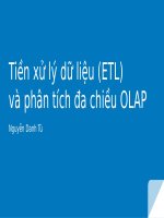 tiền xử lý dữ liệu etl và phân tích đa chiều olap