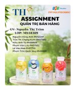 tiểu luận quản trị bán hàng sản phẩm th true milk