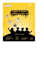 tiểu luận hạch định chiến lược pr công ty tnhh thương mại và công nghệ savu
