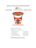 tiểu luận hoạch định chiến lược prsản phẩm mì modern