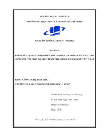 khảo sát sự xuất hiện biến thể a1298c gen mthfr và a66g gen mtrr đối với một số mẫu bệnh phẩm máu của người việt nam